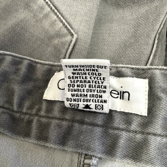 Calvin Klein Pants Jeans Mens Size 33 x 30 Gray Distressed Straight Ankle - Picture 12 of 13